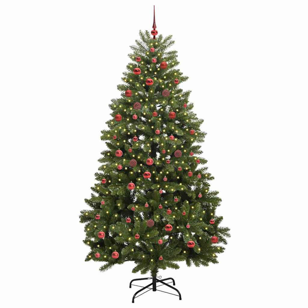 vidaXL Artificial Christmas Tree 210 cm 300 LEDs Warm White Green