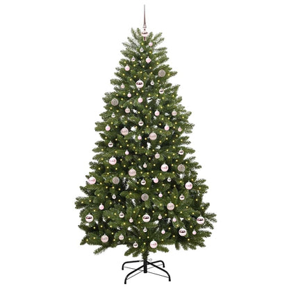 vidaXL Artificial Christmas Tree Green 210 cm PVC and Metal