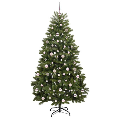 vidaXL Artificial Christmas Tree Green 210 cm PVC and Metal