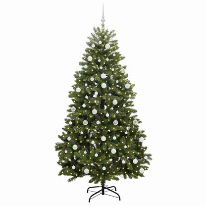 vidaXL Artificial Christmas Tree Green 210 cm PVC and Metal