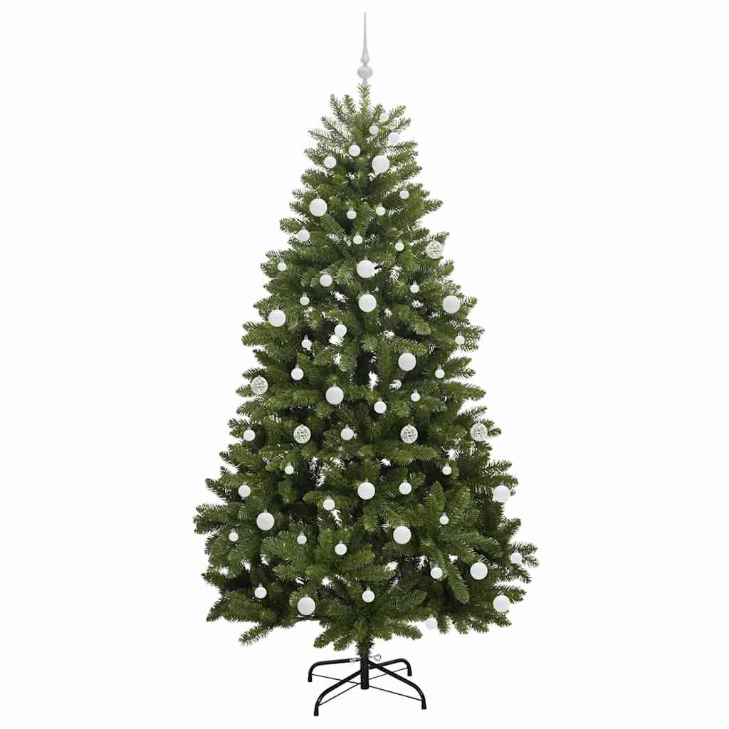 vidaXL Artificial Christmas Tree Green 210 cm PVC and Metal