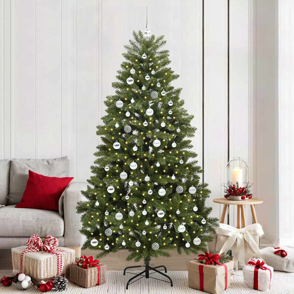 vidaXL Artificial Christmas Tree 210 cm 300 LEDs Warm White Green