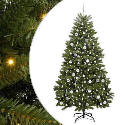 vidaXL Artificial Christmas Tree 210 cm 300 LEDs Warm White Green
