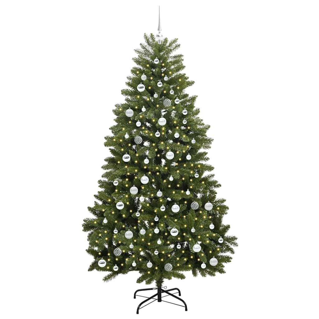 vidaXL Artificial Christmas Tree 210 cm 300 LEDs Warm White Green