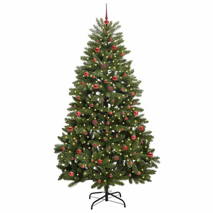 vidaXL Artificial Christmas Tree 240 cm 300 LEDs Warm White Green