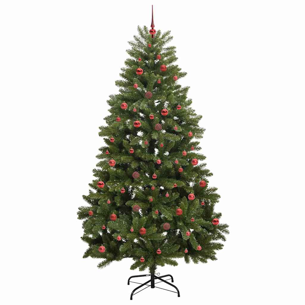 vidaXL Artificial Christmas Tree 240 cm 300 LEDs Warm White Green