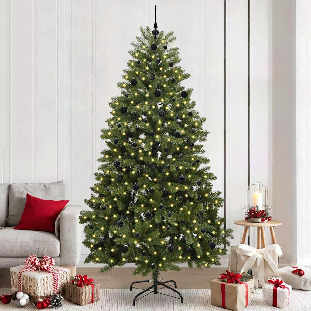 vidaXL Artificial Christmas Tree Green 240 cm PVC and Metal