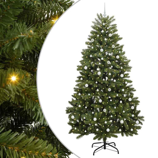 vidaXL Artificial Christmas Tree Green 240 cm PVC and Metal