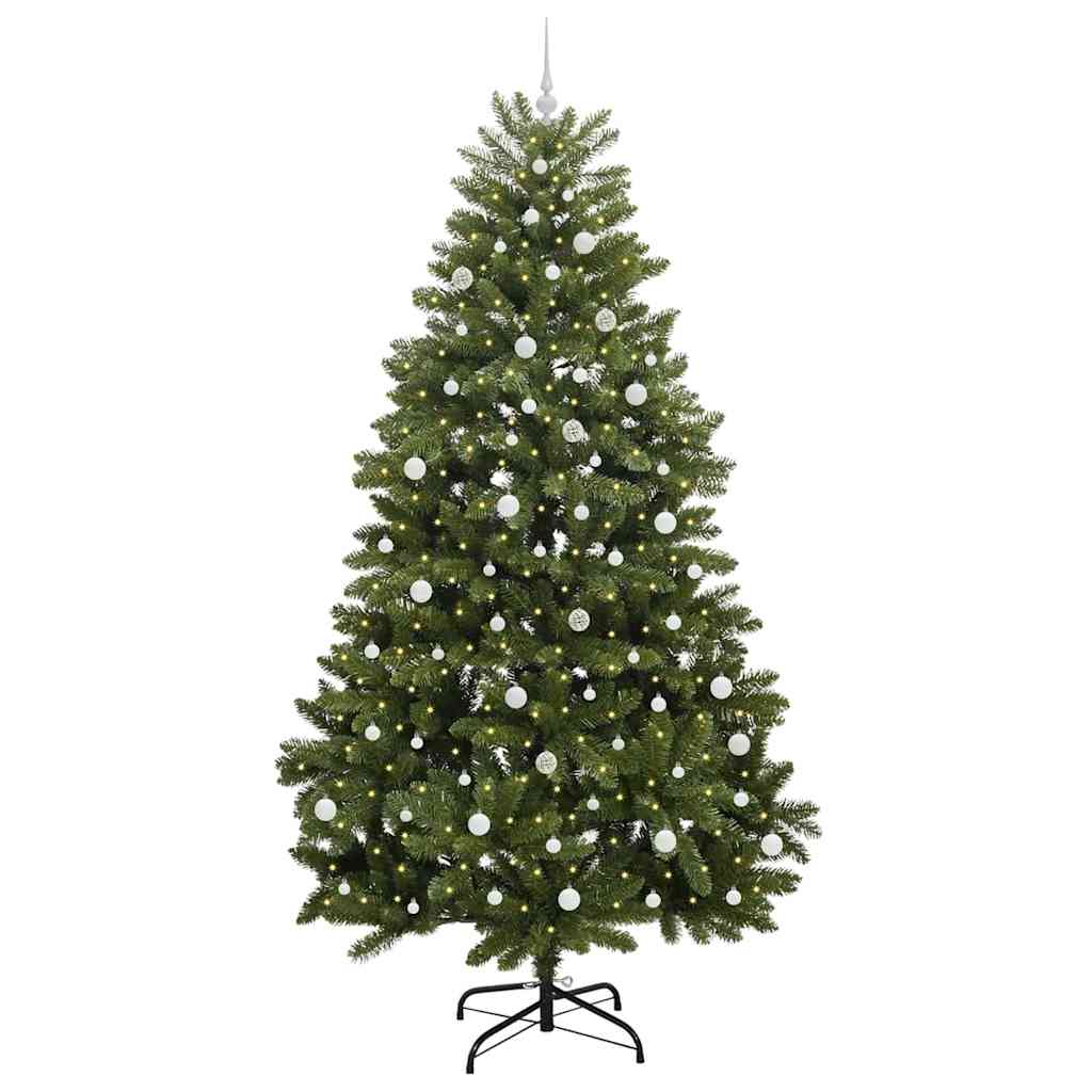 vidaXL Artificial Christmas Tree Green 240 cm PVC and Metal