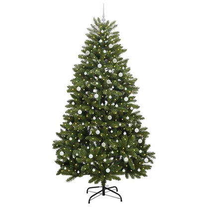 vidaXL Artificial Christmas Tree Green 240 cm PVC and Metal