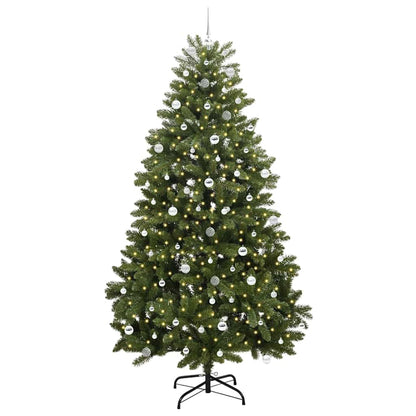 vidaXL Artificial Christmas Tree 240 cm 300 LEDs Warm White Green