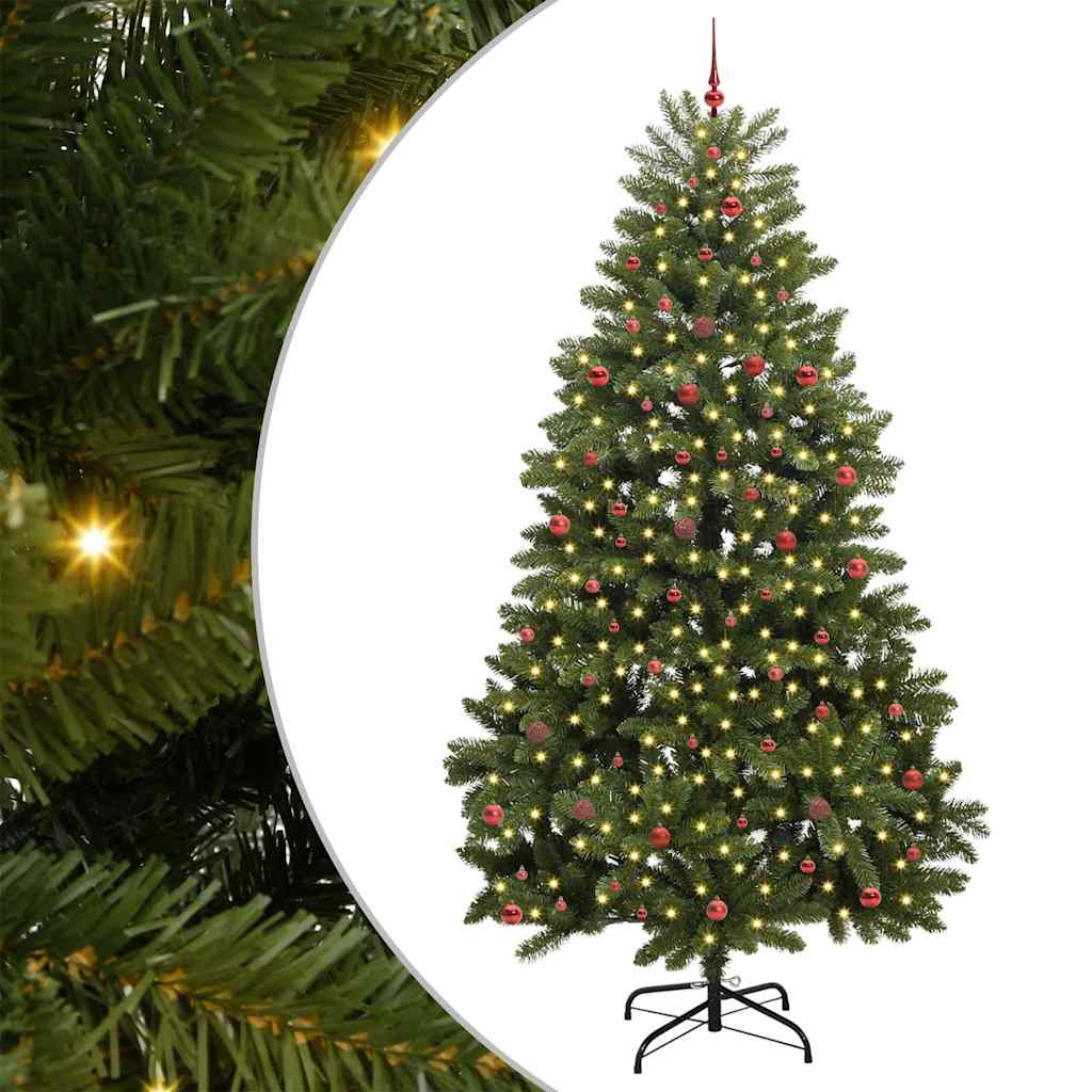 vidaXL Artificial Christmas Tree 300 cm 300 LEDs Warm White Green