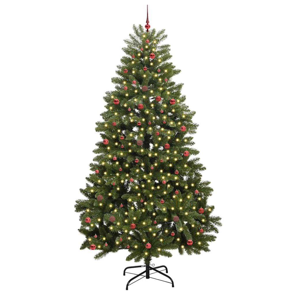 vidaXL Artificial Christmas Tree 300 cm 300 LEDs Warm White Green