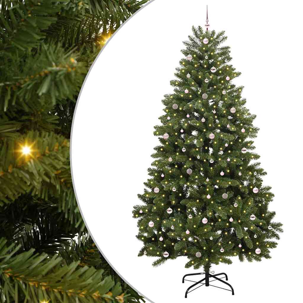 vidaXL Artificial Christmas Tree 300 cm 300 LEDs Warm White Green