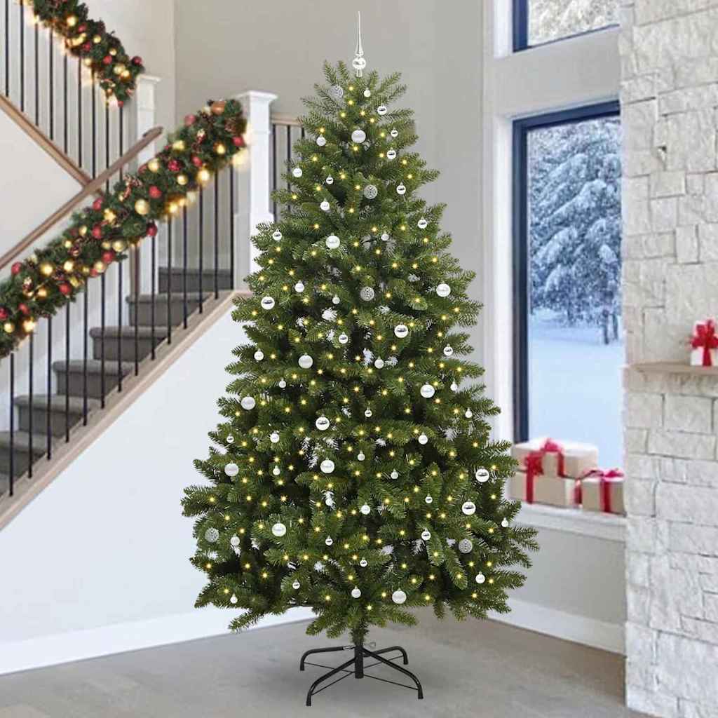vidaXL Artificial Christmas Tree 300 cm 300 LEDs Warm White Green