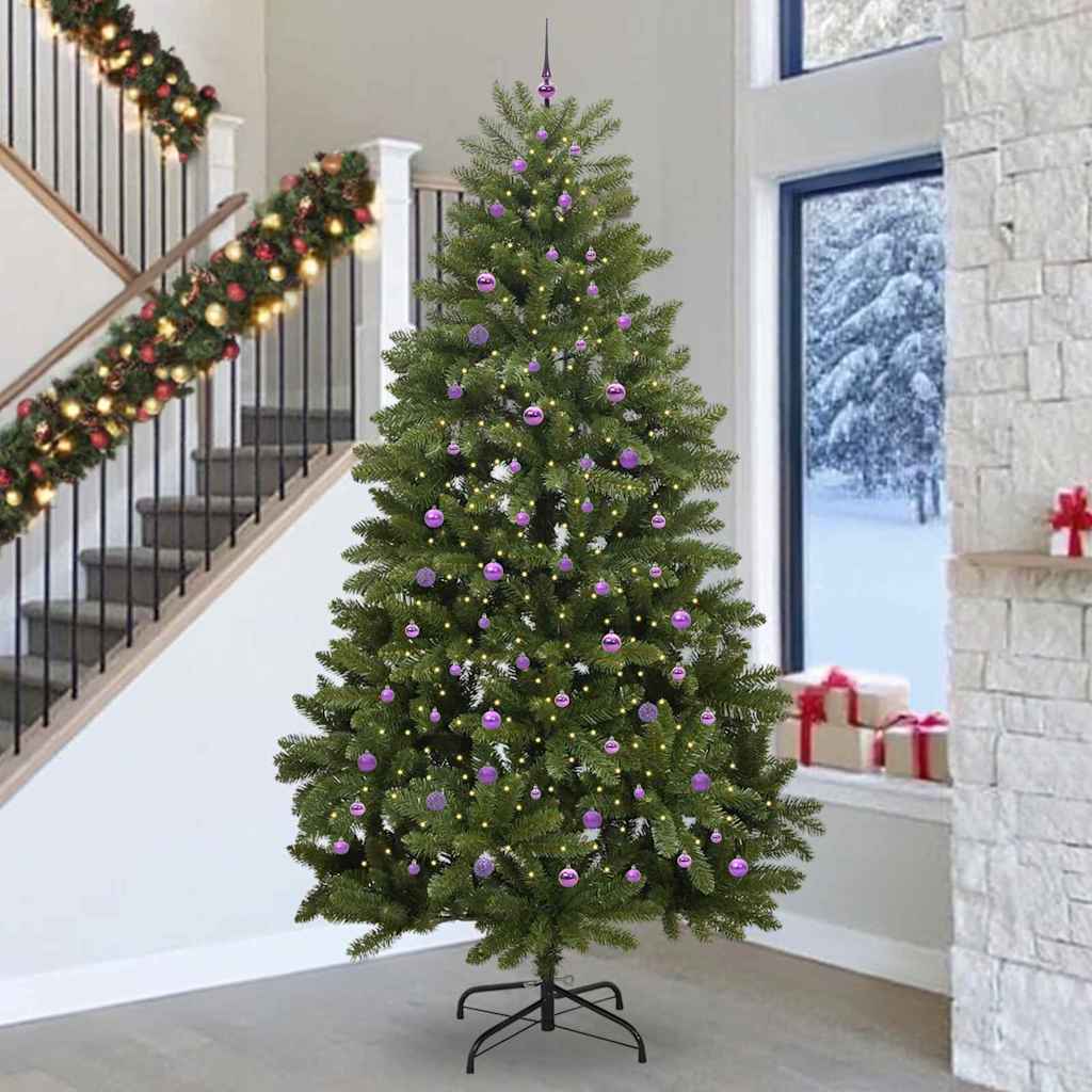 vidaXL Artificial Christmas Tree 300 cm 300 LEDs Warm White Green