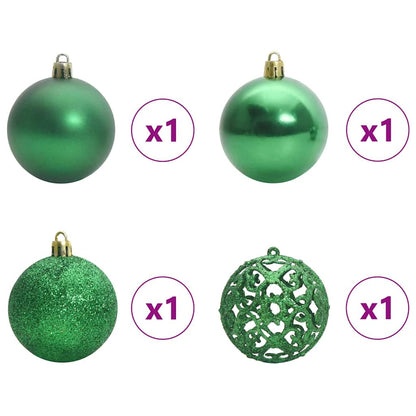 vidaXL Artificial Christmas Tree Green and White 120 cm PVC and Metal