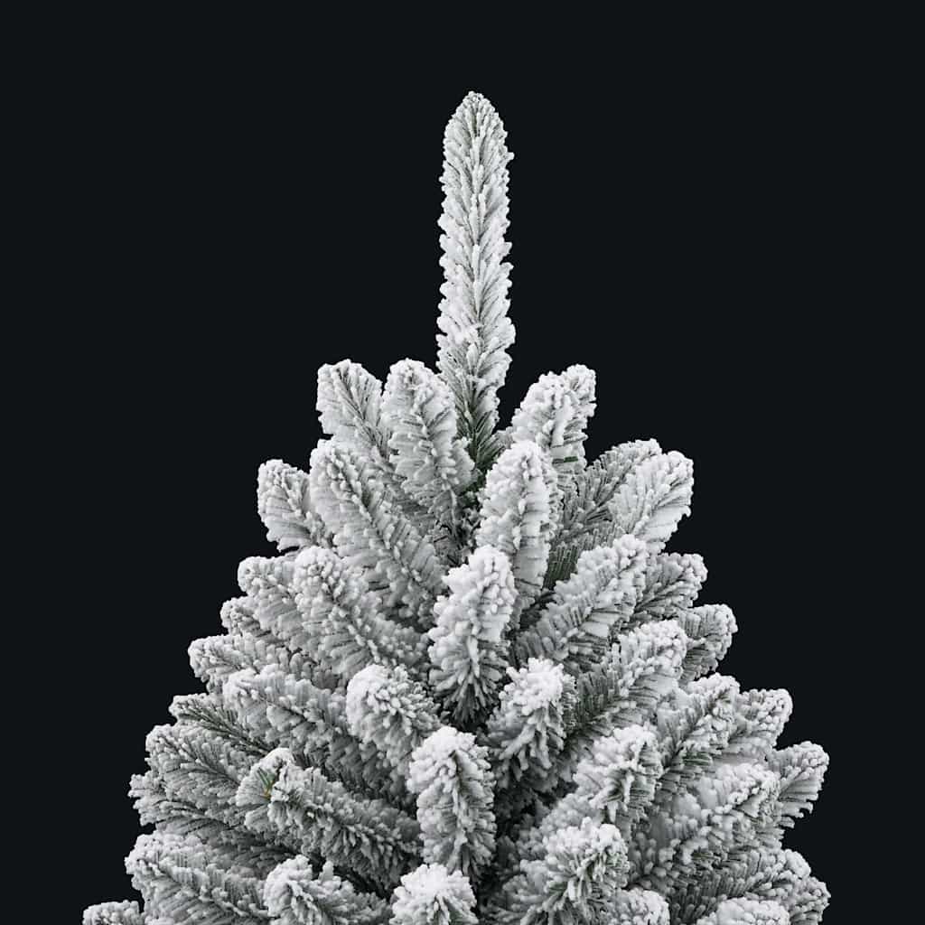 vidaXL Artificial Christmas Tree Green and White 150 cm PVC and Metal