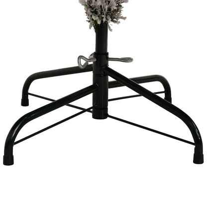 vidaXL Artificial Christmas Tree Green and White 210 cm PVC and Metal