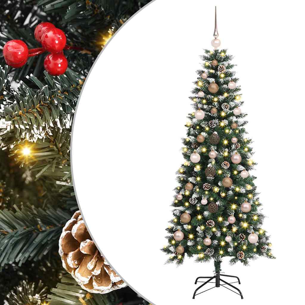 vidaXL Artificial Christmas Tree with 150 LEDs with Stand Green 150 cm