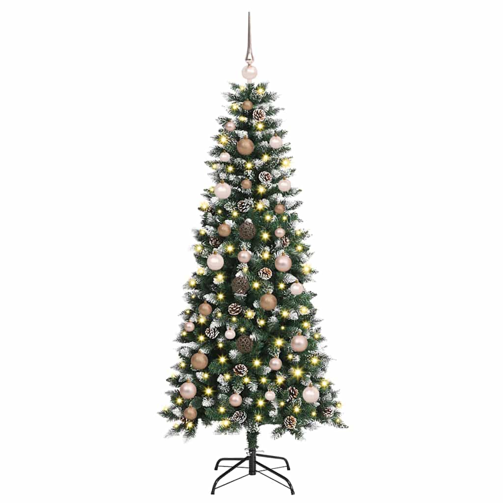 vidaXL Artificial Christmas Tree with 150 LEDs with Stand Green 150 cm