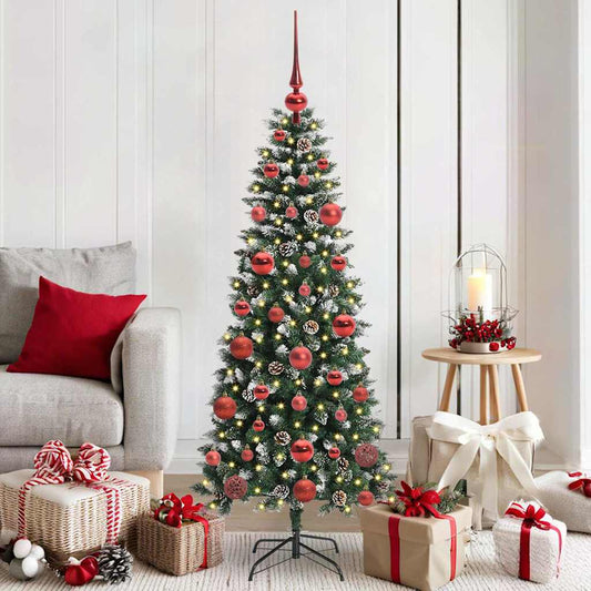vidaXL Artificial Christmas Tree with 150 LEDs with Stand Green 150 cm