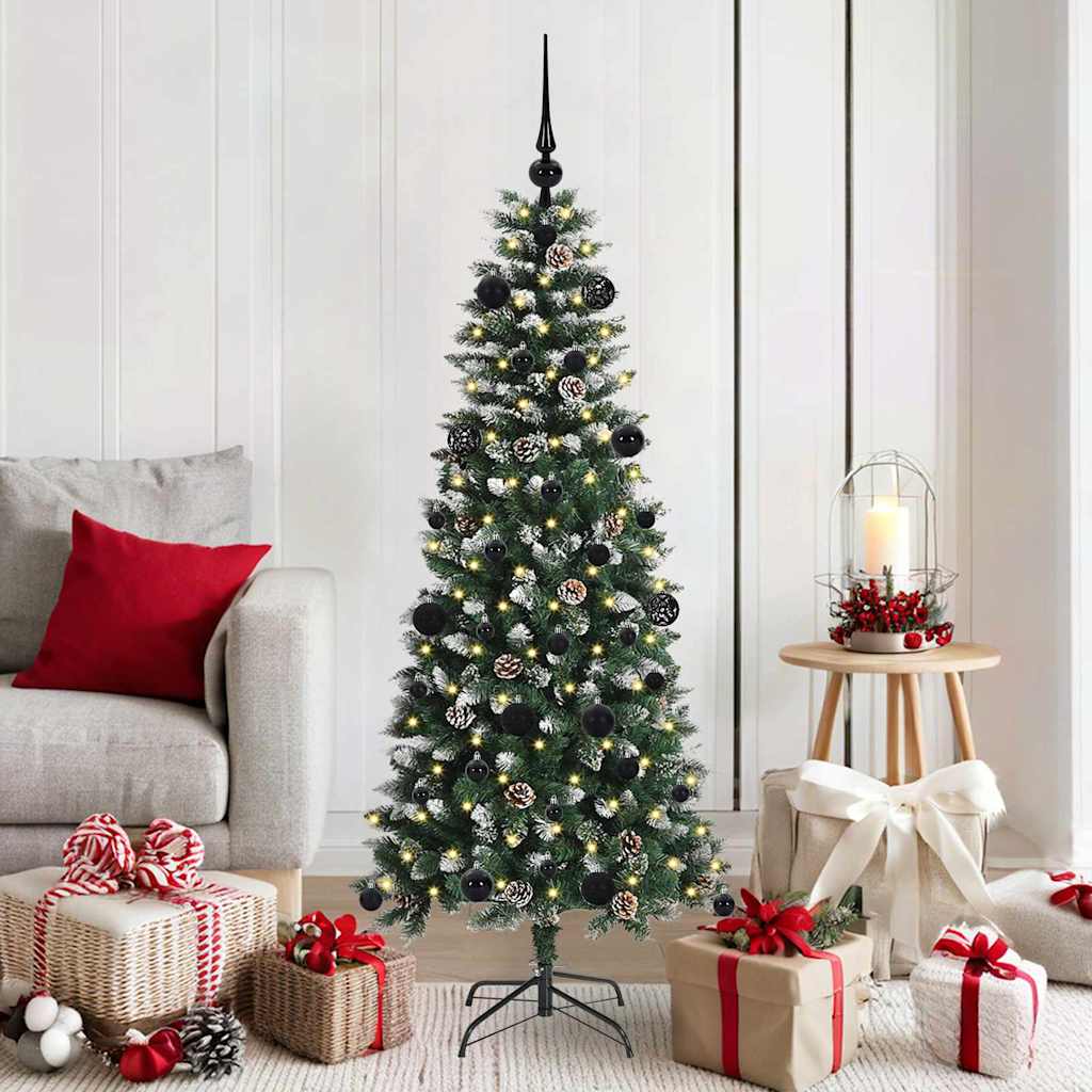 vidaXL Artificial Christmas Tree with 150 LEDs with Stand Green 150 cm