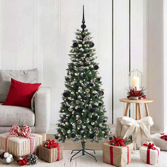 vidaXL Artificial Christmas Tree with 150 LEDs with Stand Green 150 cm
