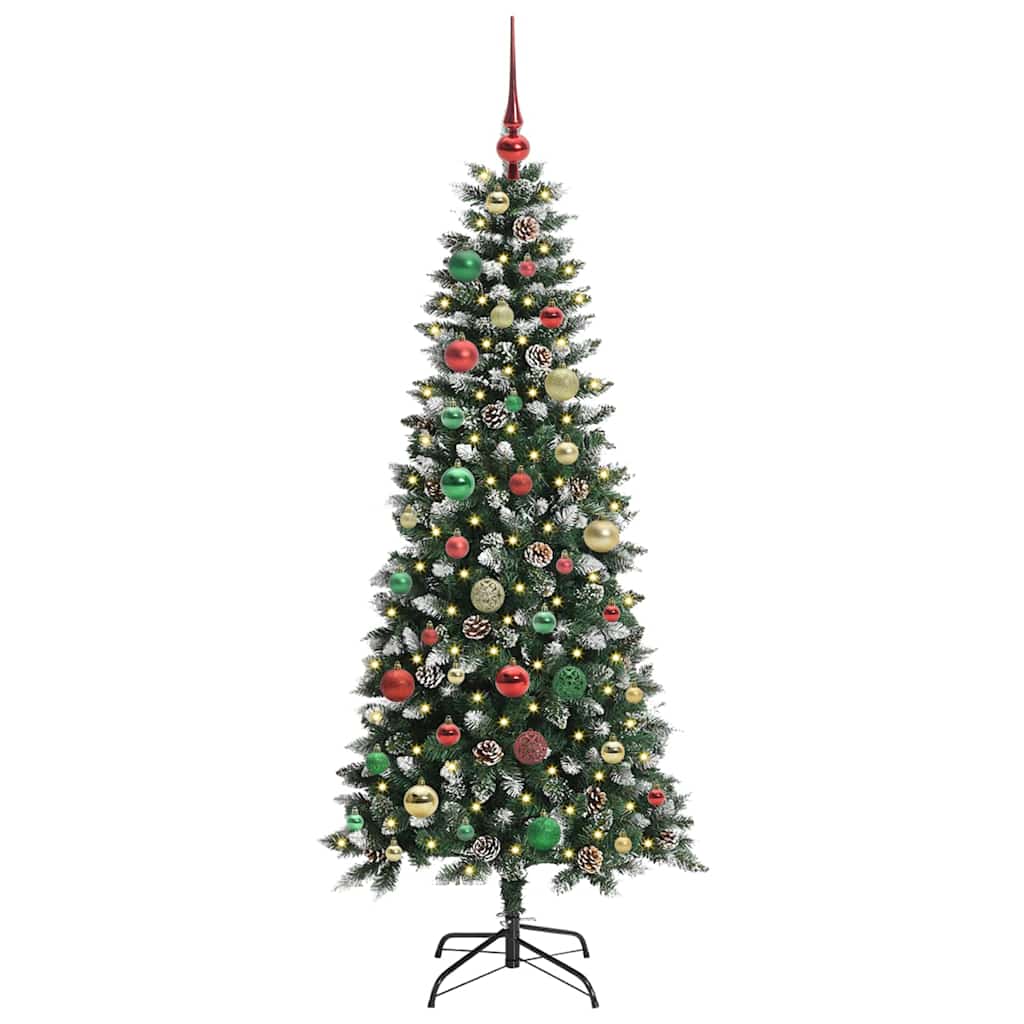 vidaXL Artificial Christmas Tree with 150 LEDs with Stand Green 150 cm