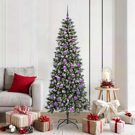 vidaXL Artificial Christmas Tree with 300 LEDs with Stand Green 180 cm