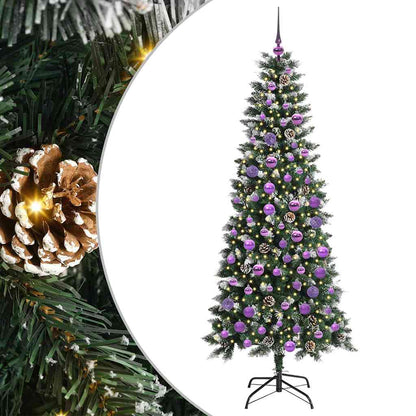 vidaXL Artificial Christmas Tree with 300 LEDs with Stand Green 180 cm