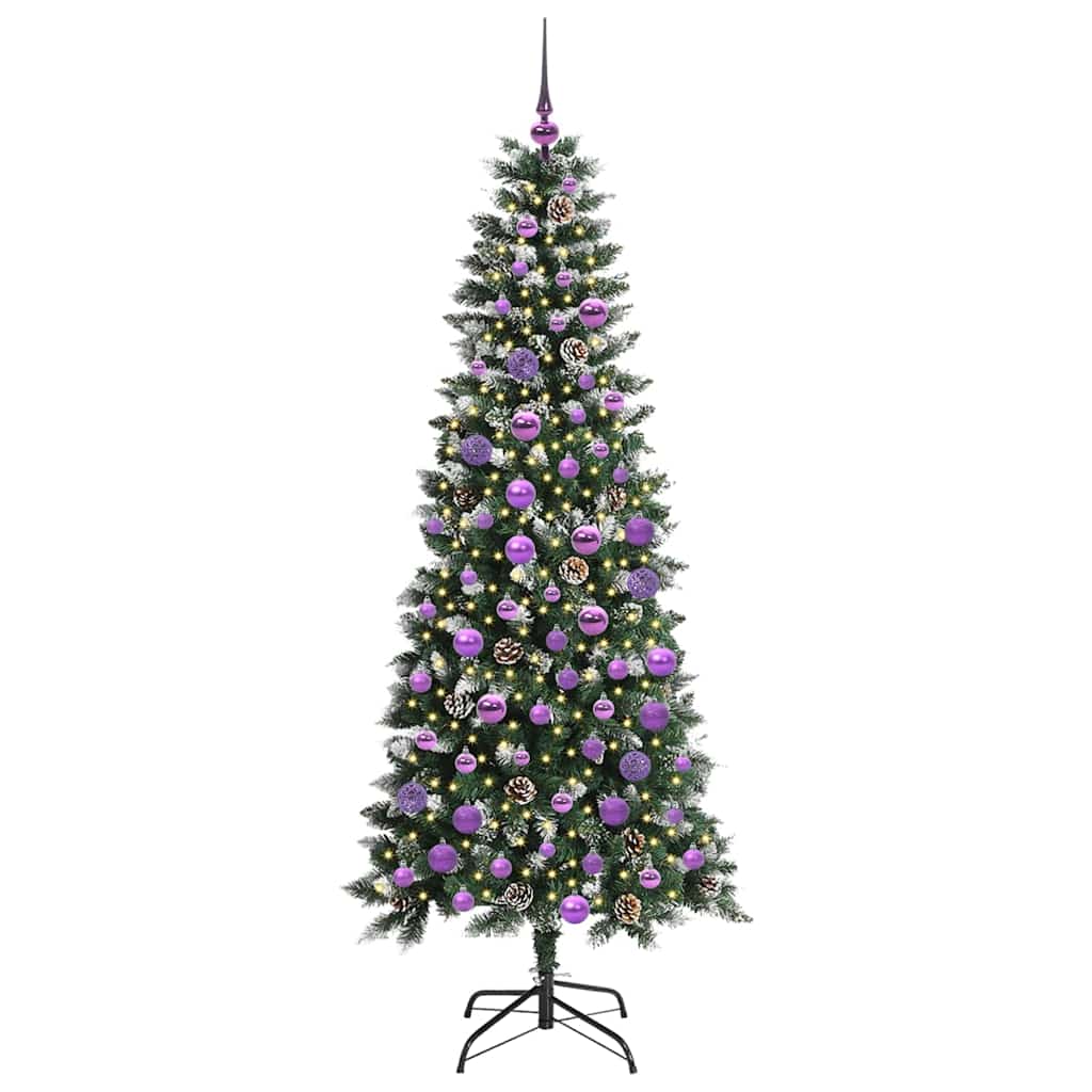 vidaXL Artificial Christmas Tree with 300 LEDs with Stand Green 180 cm