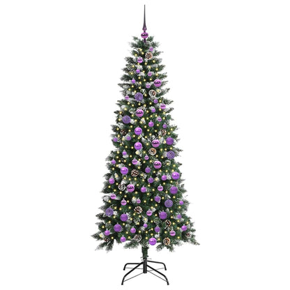 vidaXL Artificial Christmas Tree with 300 LEDs with Stand Green 180 cm