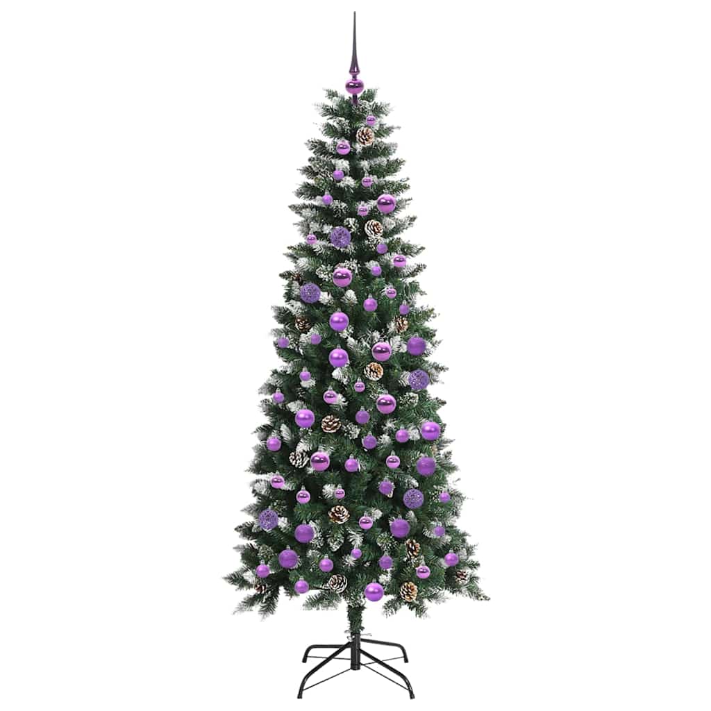 vidaXL Artificial Christmas Tree with 300 LEDs with Stand Green 180 cm