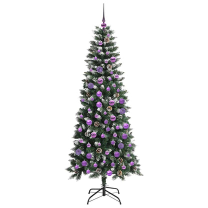 vidaXL Artificial Christmas Tree with 300 LEDs with Stand Green 180 cm