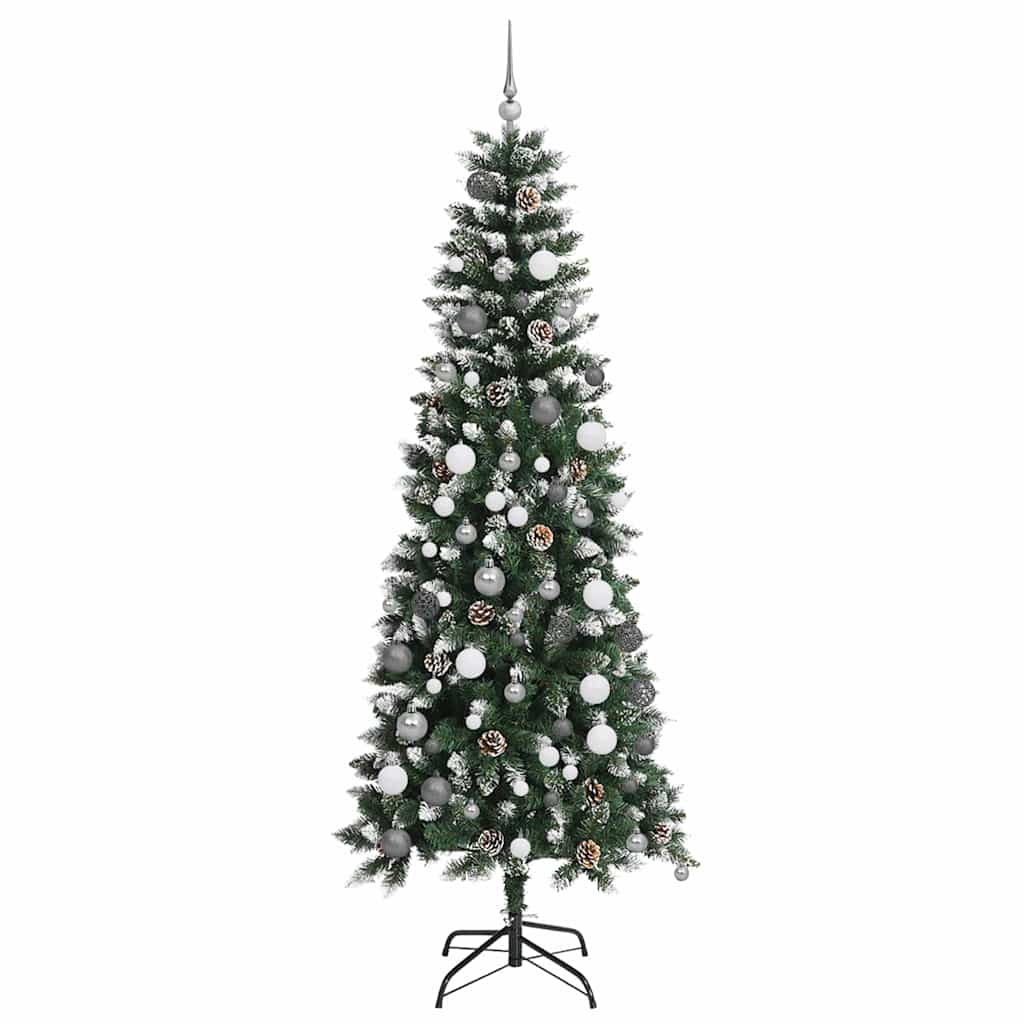 vidaXL Artificial Christmas Tree with 300 LEDs with Stand Green 210 cm