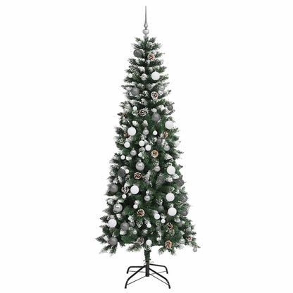 vidaXL Artificial Christmas Tree with 300 LEDs with Stand Green 210 cm