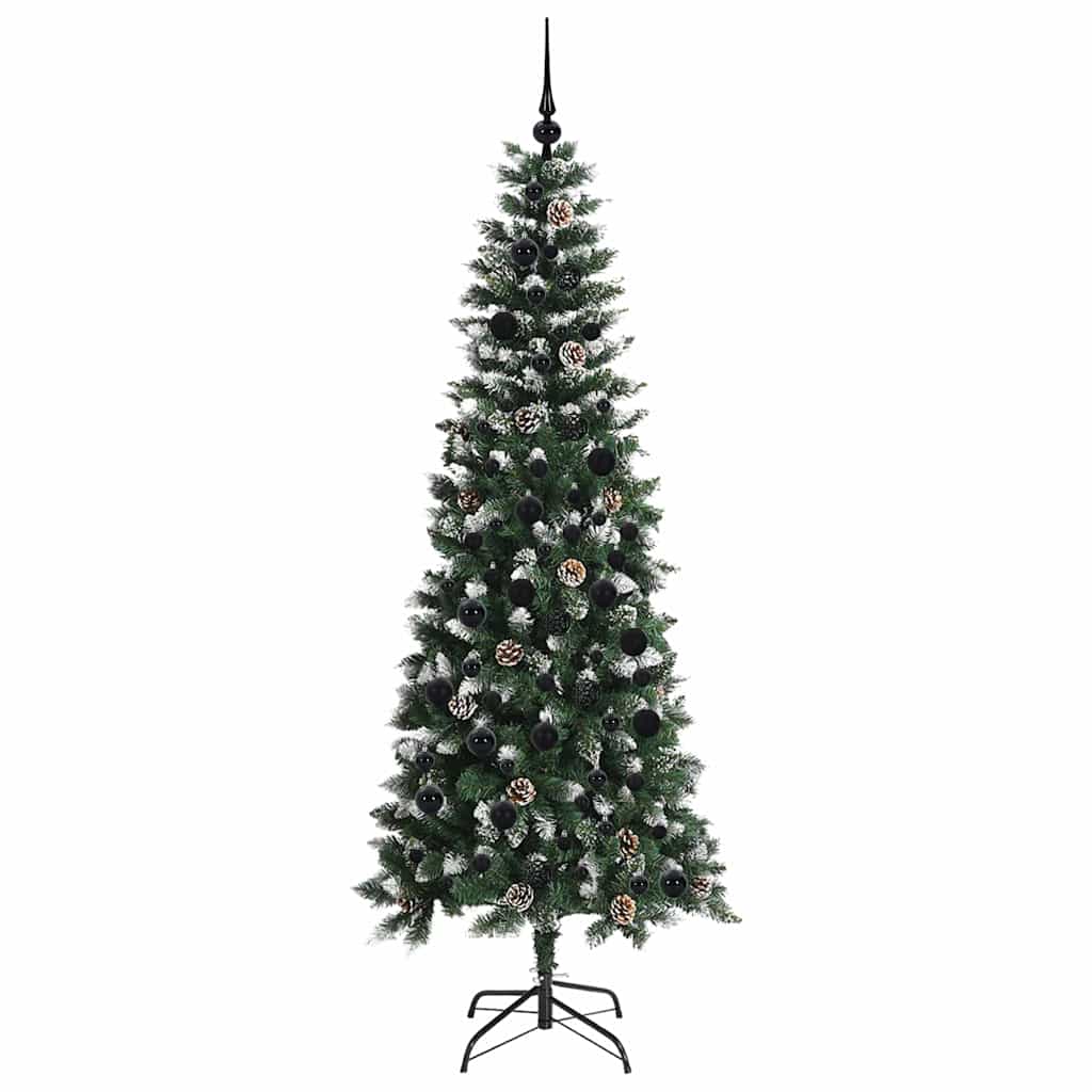 vidaXL Artificial Christmas Tree with 300 LEDs with Stand Green 210 cm