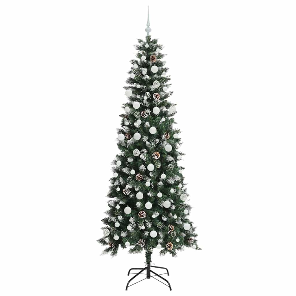 vidaXL Artificial Christmas Tree with 300 LEDs with Stand Green 210 cm