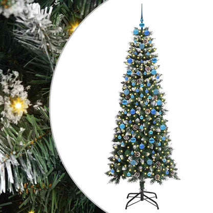 vidaXL Artificial Christmas Tree with 300 LEDs with Stand Green 210 cm