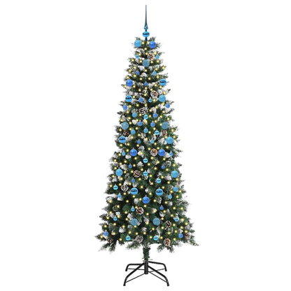 vidaXL Artificial Christmas Tree with 300 LEDs with Stand Green 210 cm