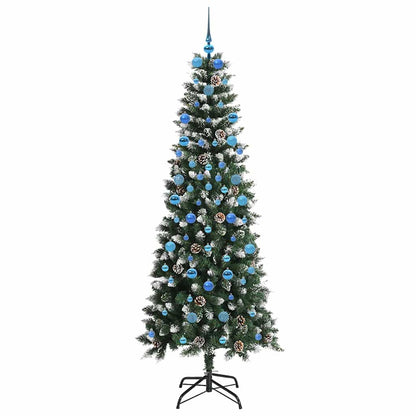 vidaXL Artificial Christmas Tree with 300 LEDs with Stand Green 210 cm