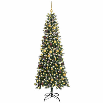vidaXL Artificial Christmas Tree with 300 LEDs with Stand Green 240 cm