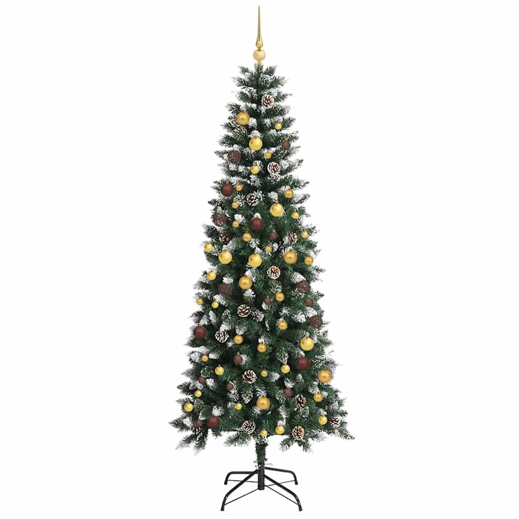 vidaXL Artificial Christmas Tree with 300 LEDs with Stand Green 240 cm