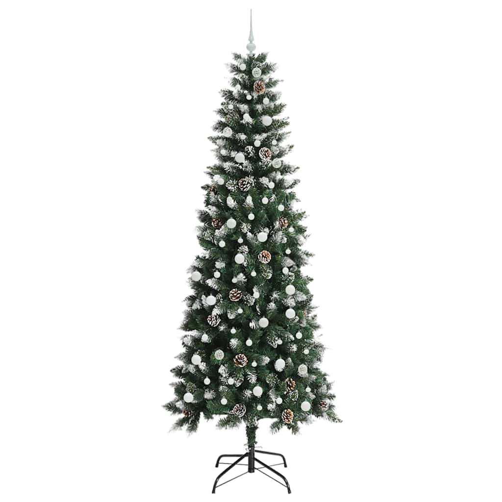 vidaXL Artificial Christmas Tree with 300 LEDs with Stand Green 240 cm