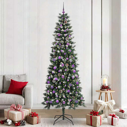 vidaXL Artificial Christmas Tree with 300 LEDs with Stand Green 240 cm