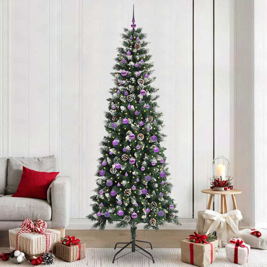 vidaXL Artificial Christmas Tree with 300 LEDs with Stand Green 240 cm