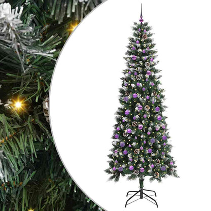 vidaXL Artificial Christmas Tree with 300 LEDs with Stand Green 240 cm