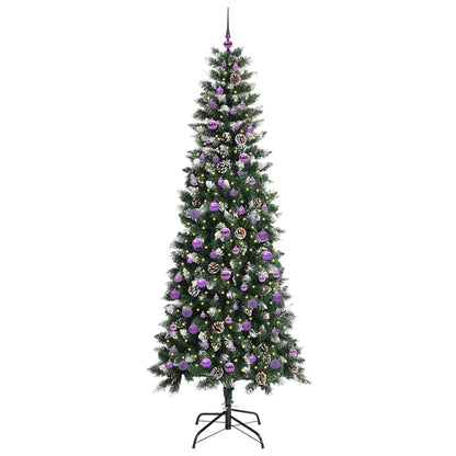 vidaXL Artificial Christmas Tree with 300 LEDs with Stand Green 240 cm