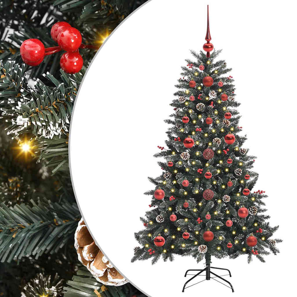 vidaXL Artificial Christmas Tree with 150 LEDs with Stand Green 120 cm